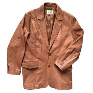VTG Scully Leather Jacket Blazer Mens 46 Sport Coat Western Rockabilly Disco